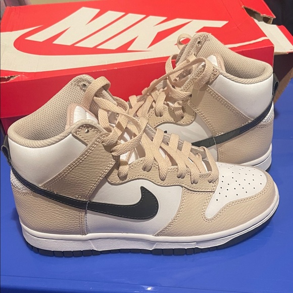 Nike Other - Nike High-Top Sneakers in Beige and White